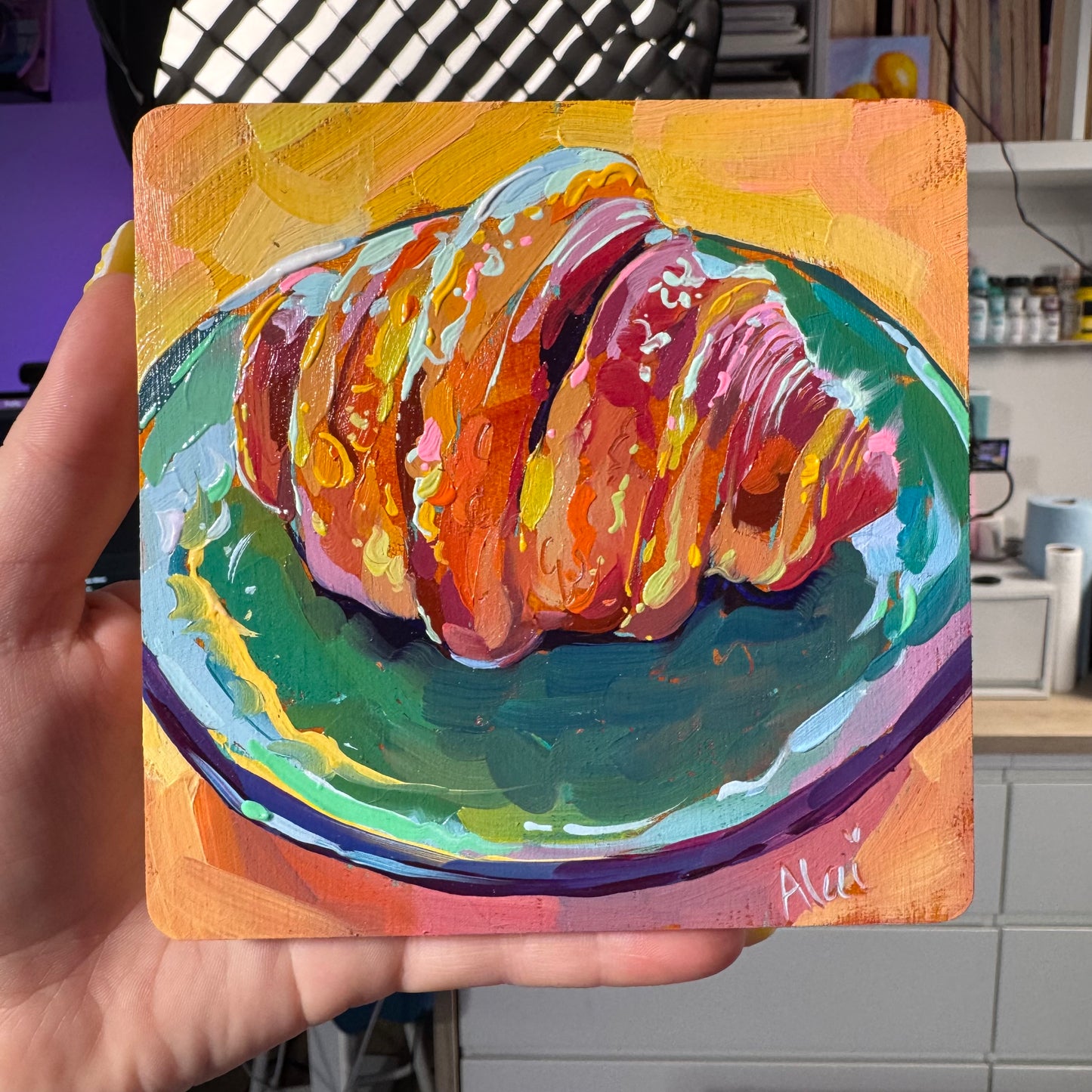 Croissant - Original Oil Painting
