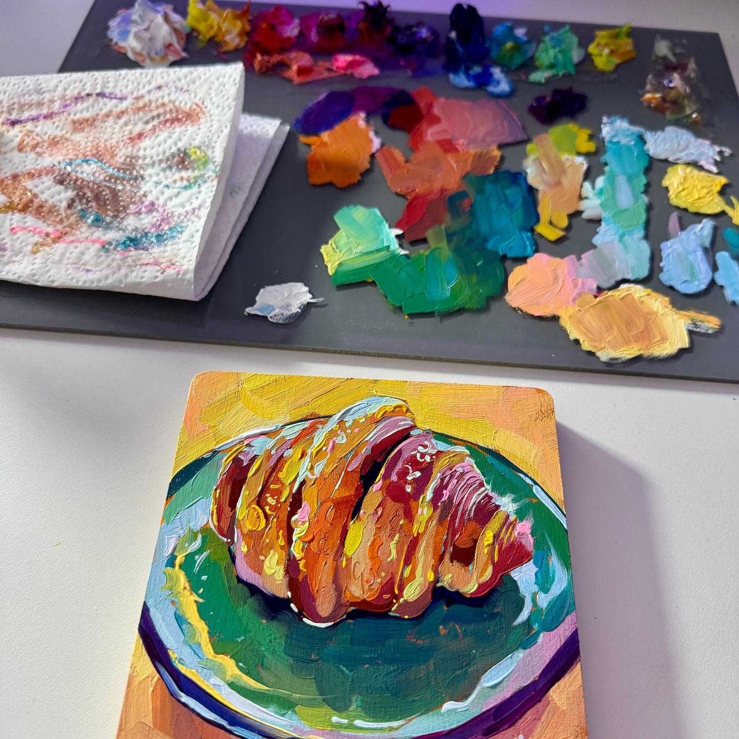 Croissant - Original Oil Painting