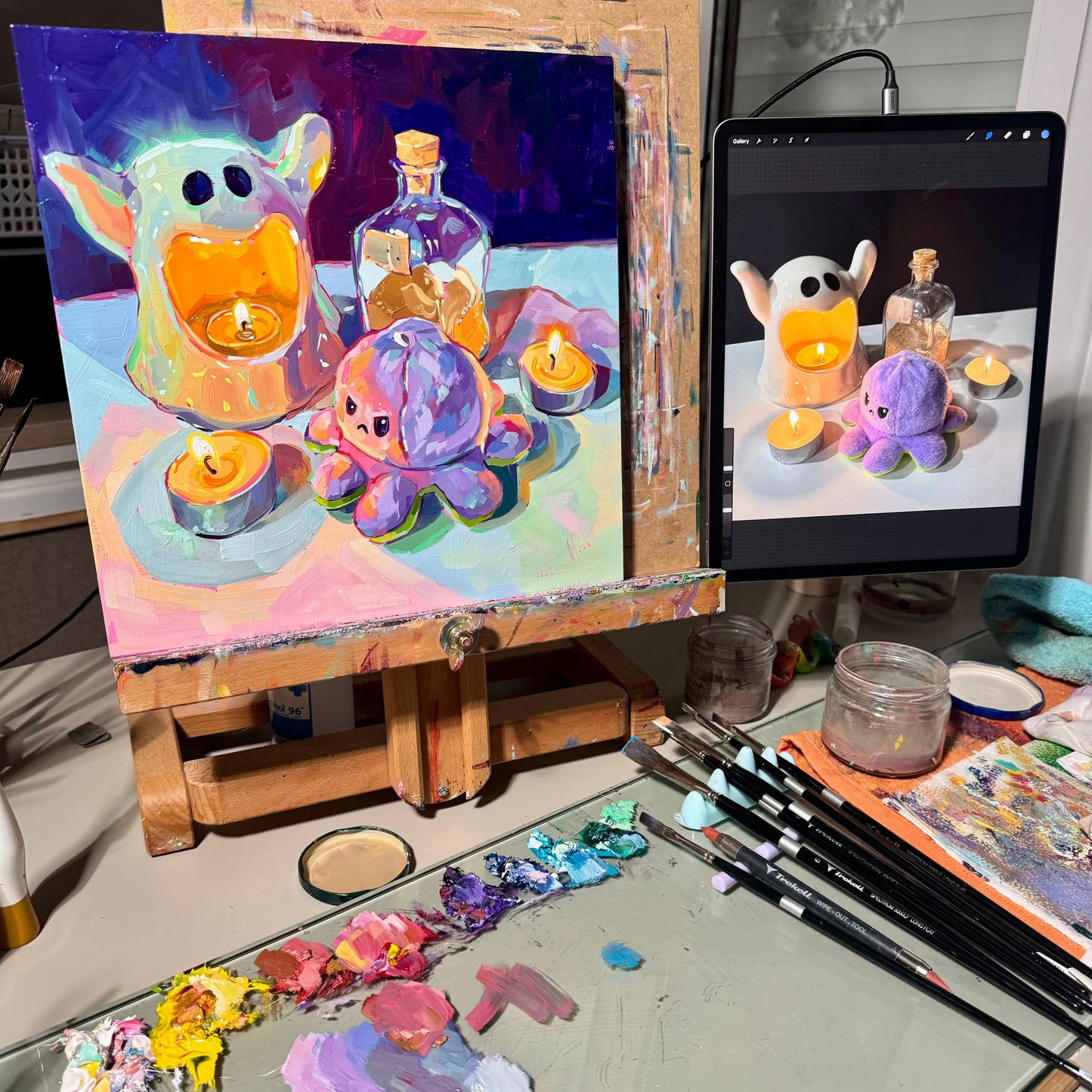 La invocación - Pintura al óleo original