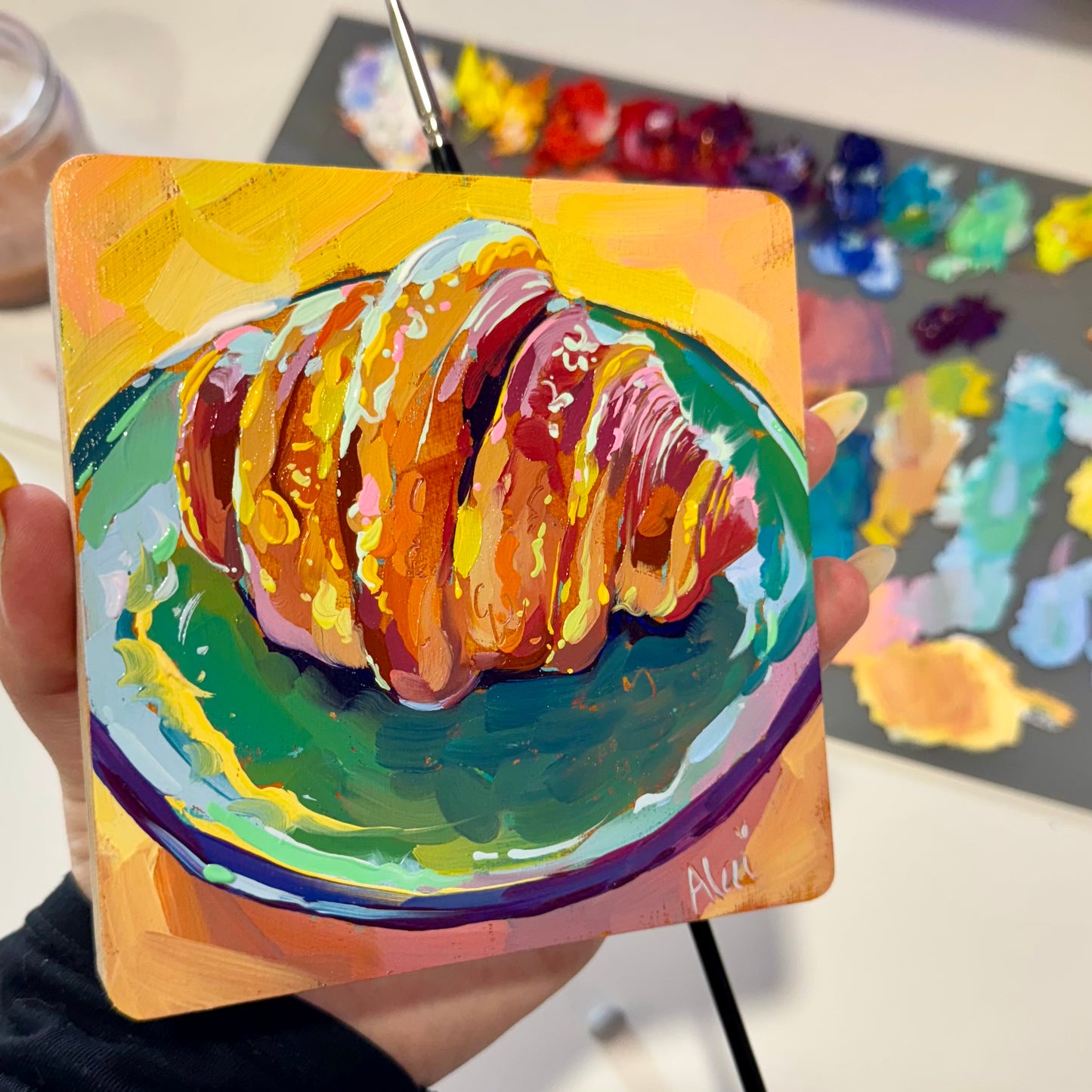 Croissant - Original Oil Painting