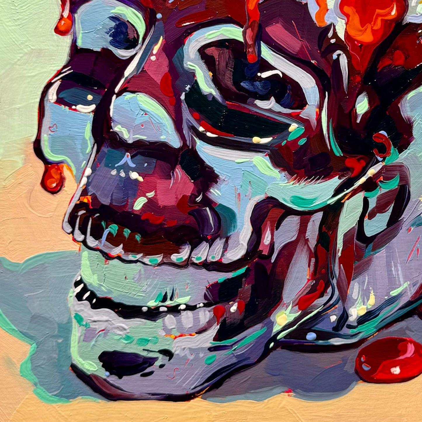 Postre dulce - Pintura al óleo original