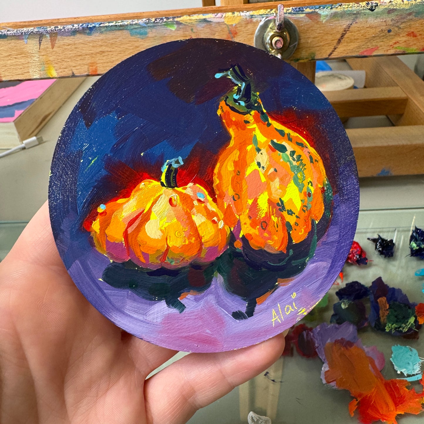 Pumpkin study - Original Oil Painting