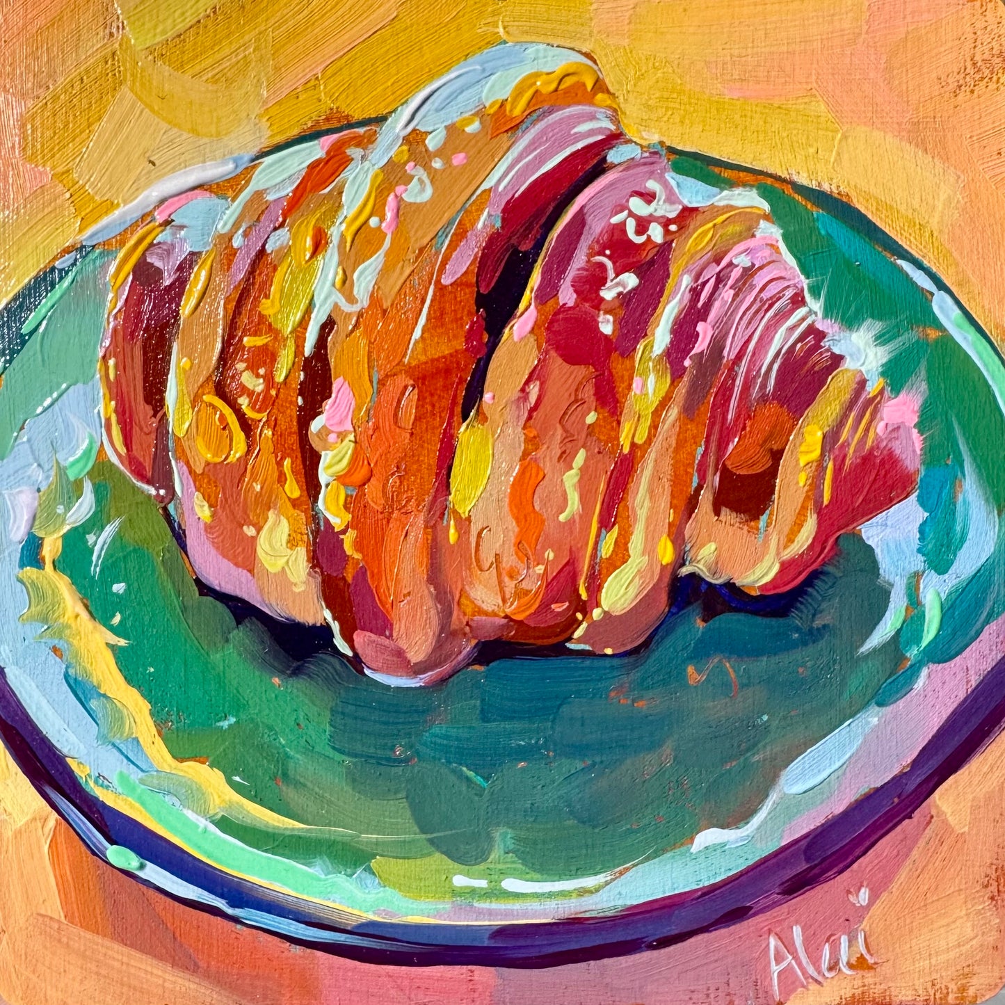 Croissant - Original Oil Painting