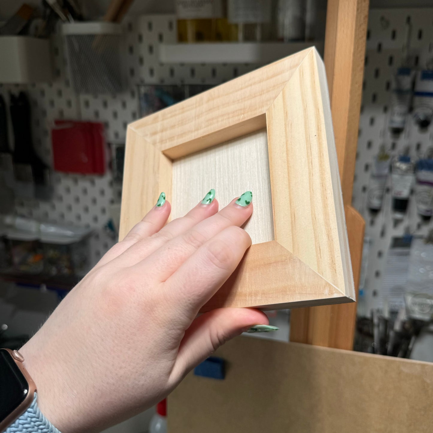 Teal Berries - Original Oil Painting - Vibrant Farmhouse Art - 6x6 inches