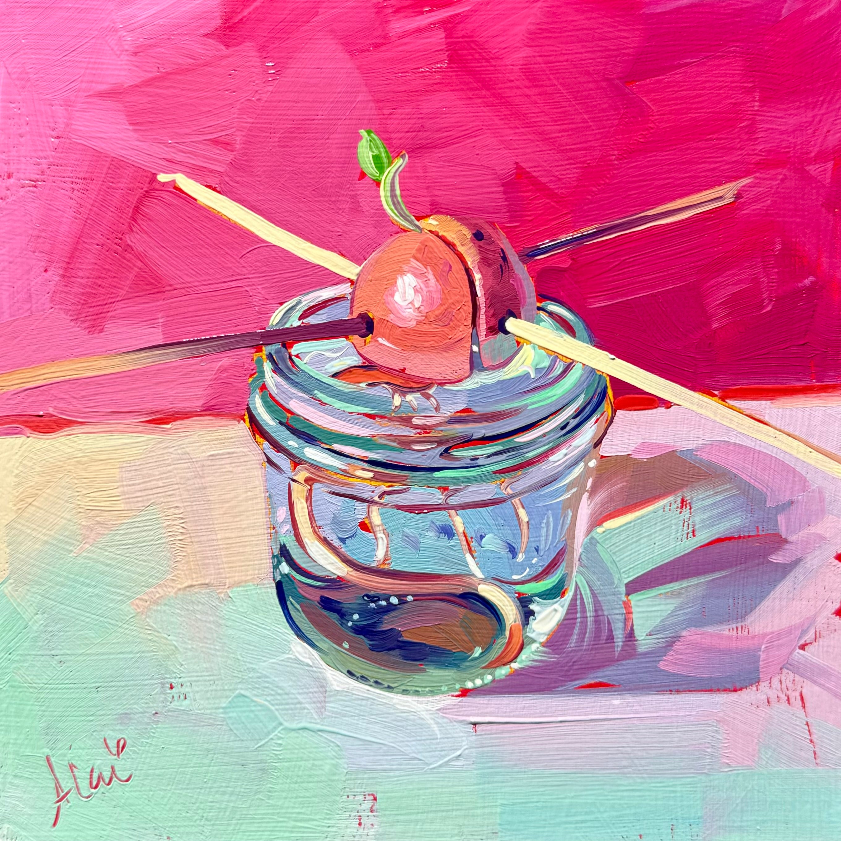 Avocado Seed Oil Painting | Sprouting Botanical Art | Alai Ganuza