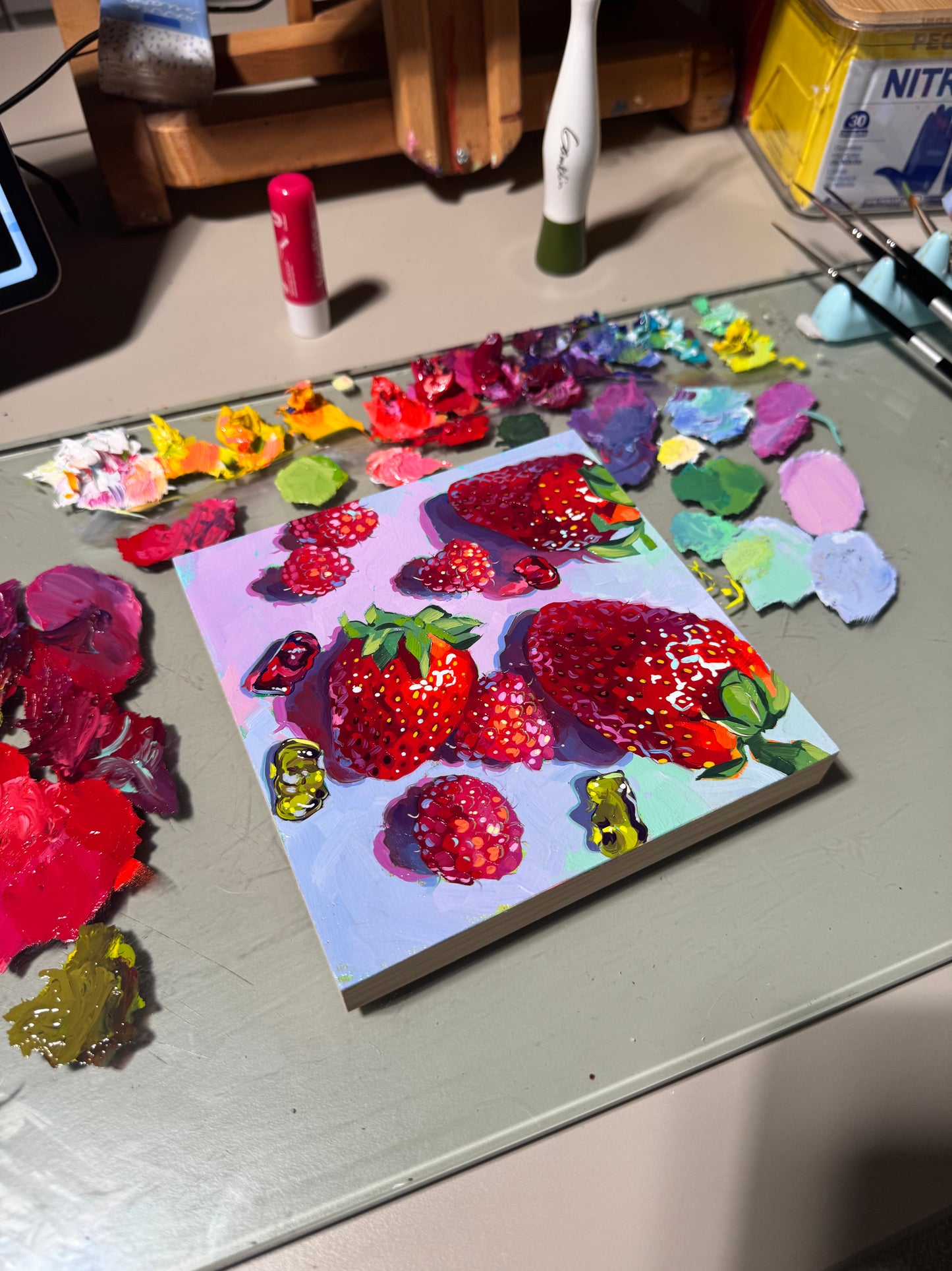 Red berries - Original Oil Painting