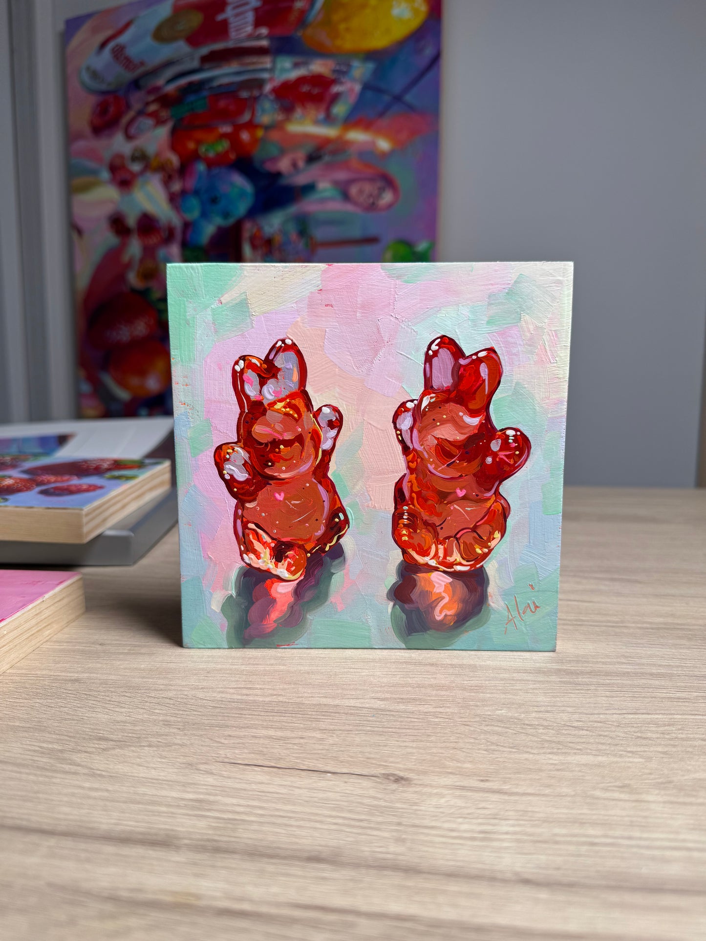 Bunny Couple - Original Oil Painting