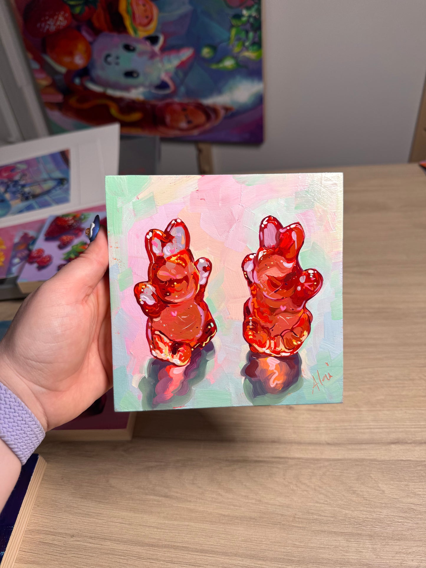Bunny Couple - Original Oil Painting