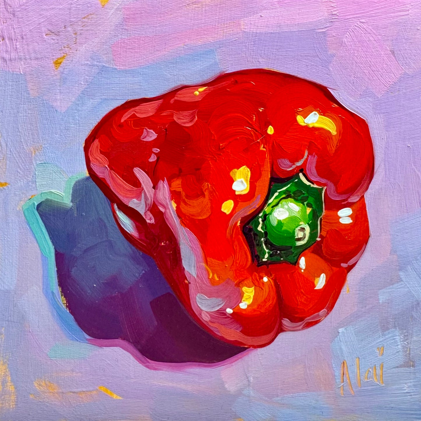 Red pepper - Original Oil Painting