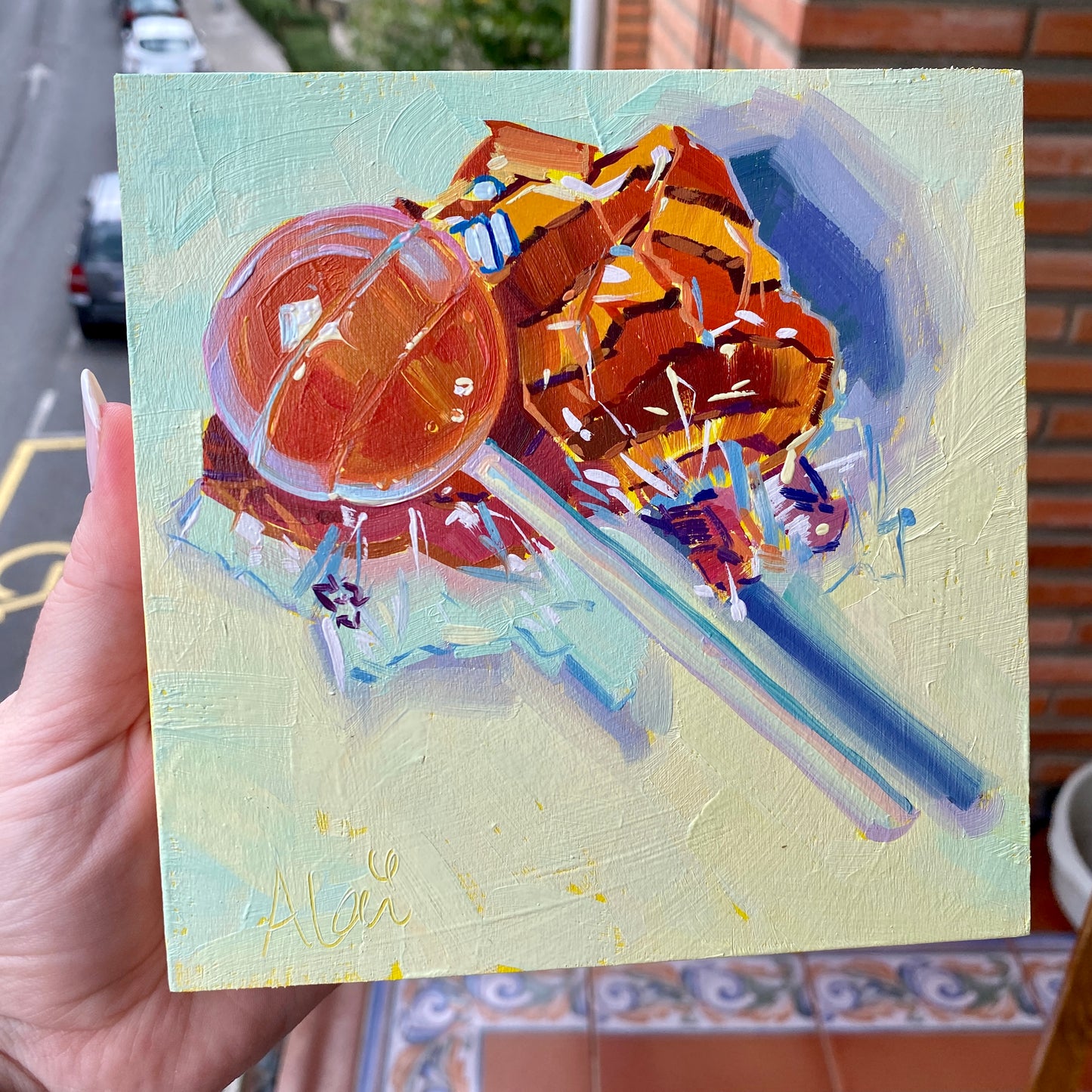 Cola Lollypop - Original Oil Painting