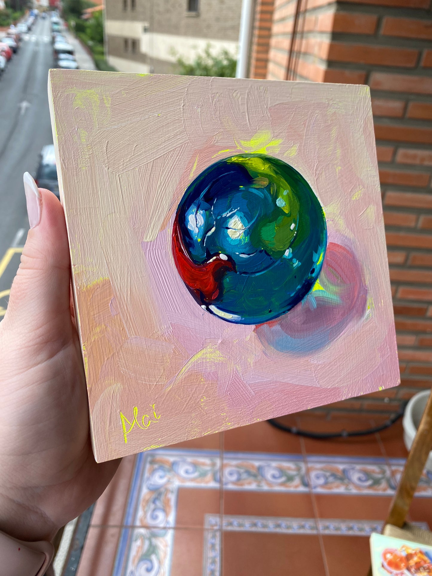 Mármol marino - Pintura al óleo original