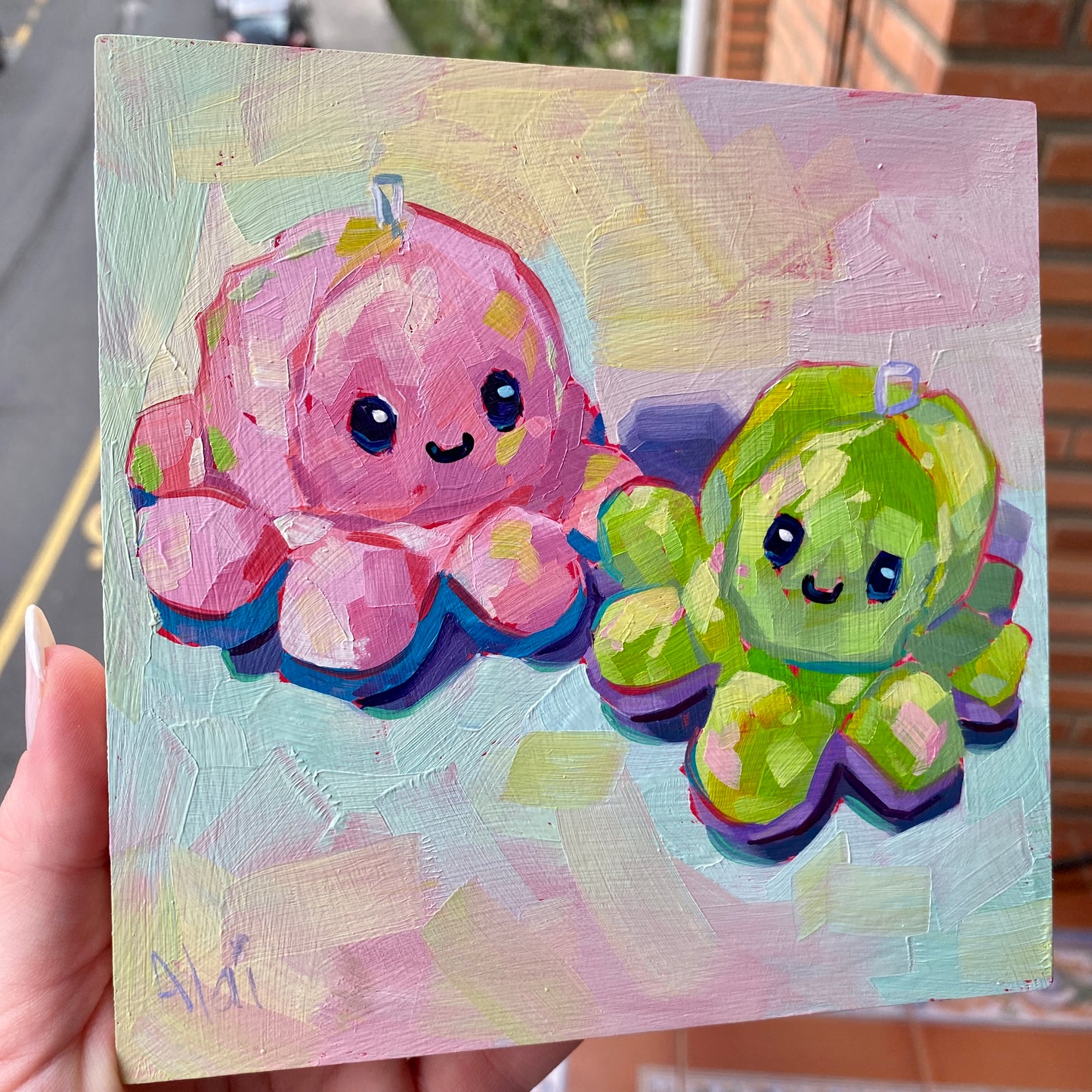 Amigos complementarios - Pintura al óleo original