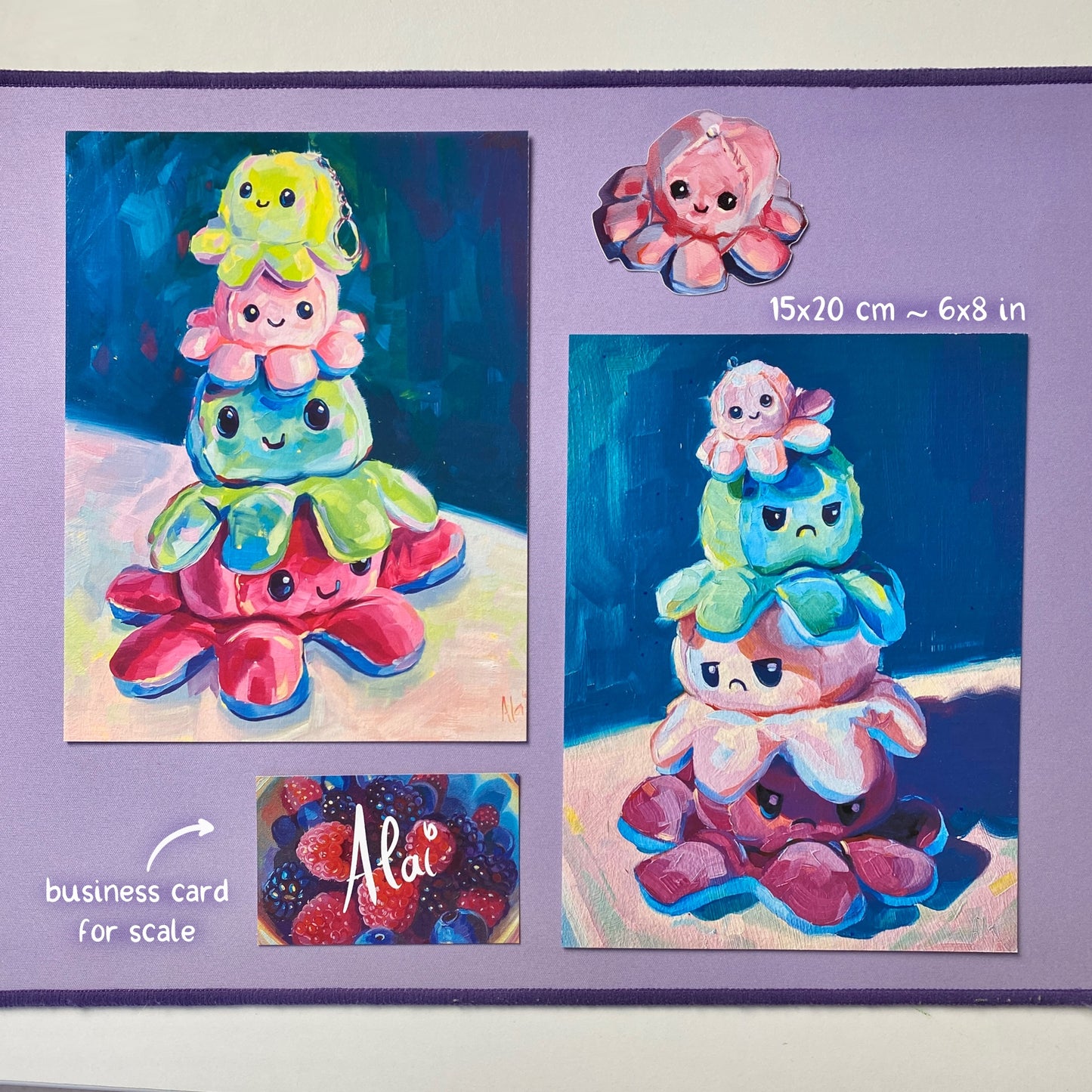 Tower of Octopus - Mini Print and Sticker Set