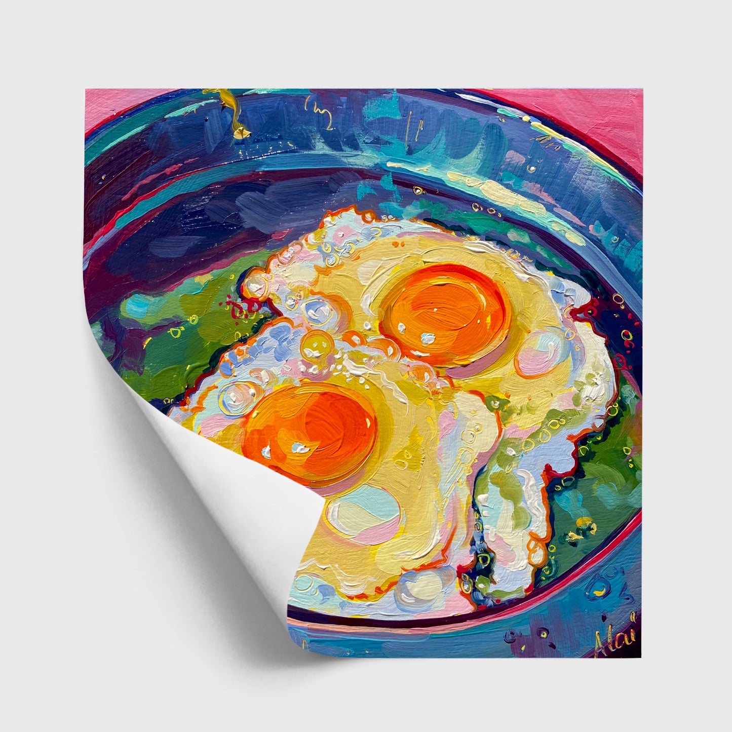 Egg couple - Oil painting Print