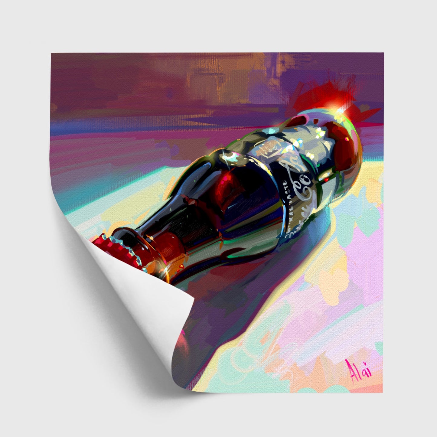 Coca Cola bottle - Oil painting Print
