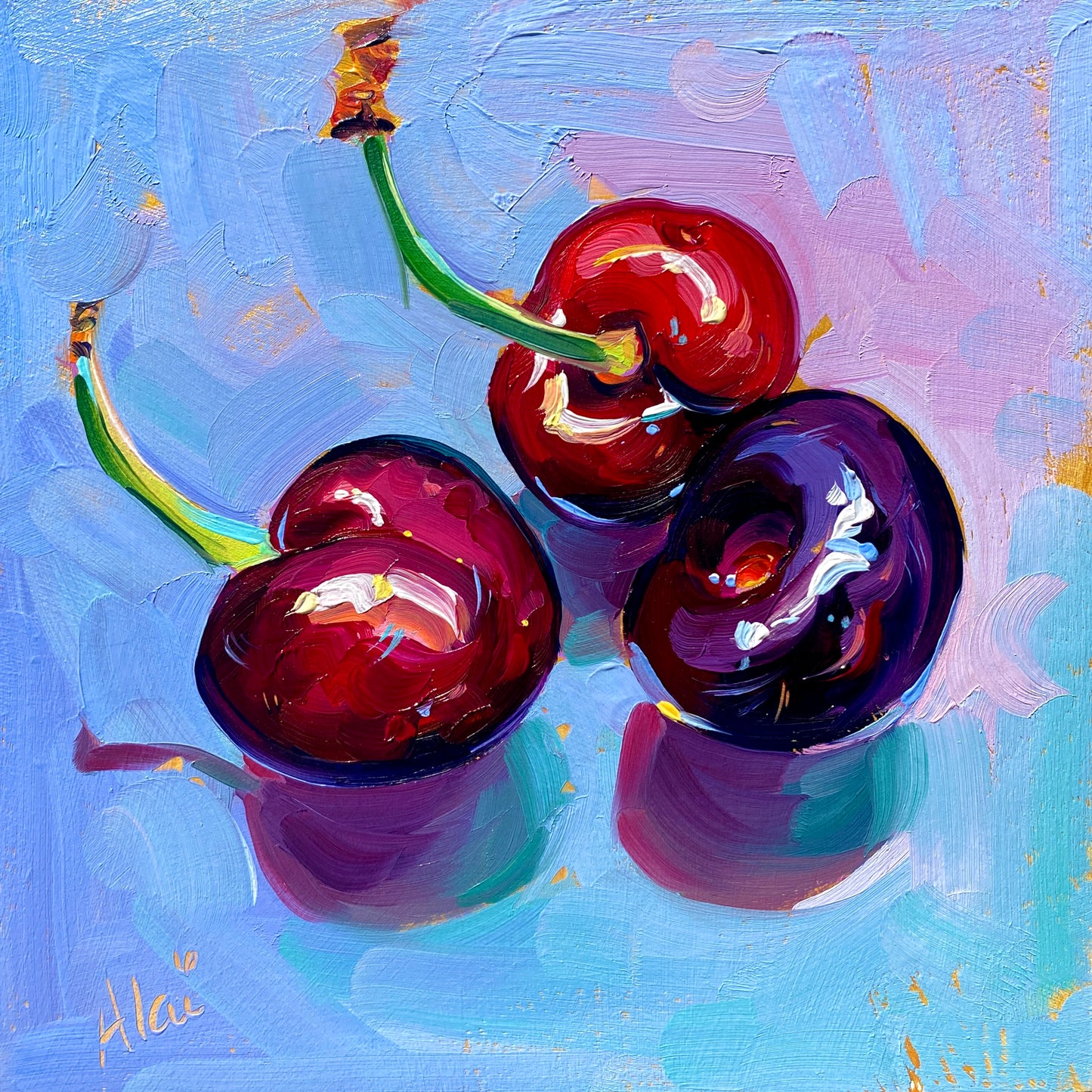 Sexy cherries II - Original Oil Painting