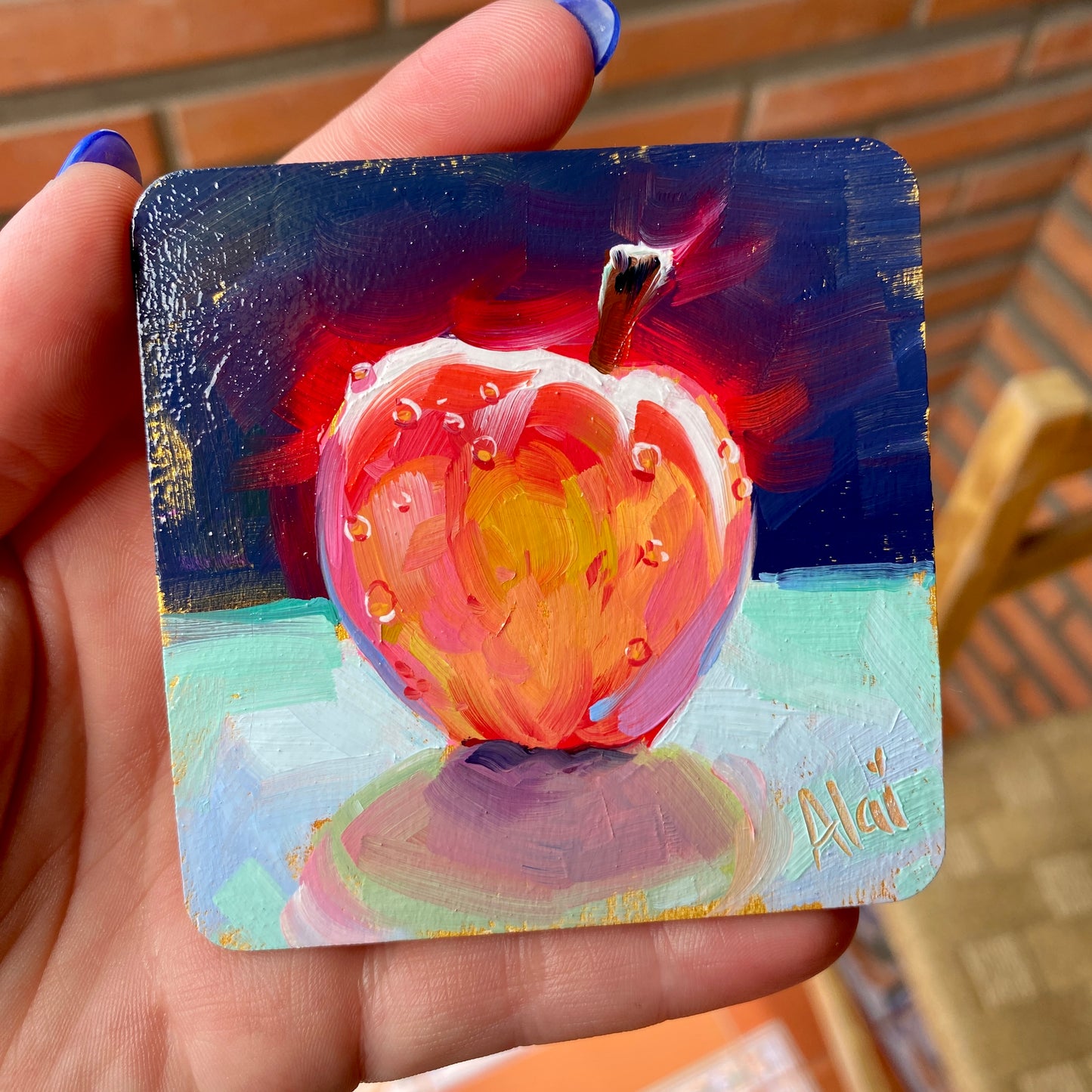 Tiny-Apple - Pintura al óleo original