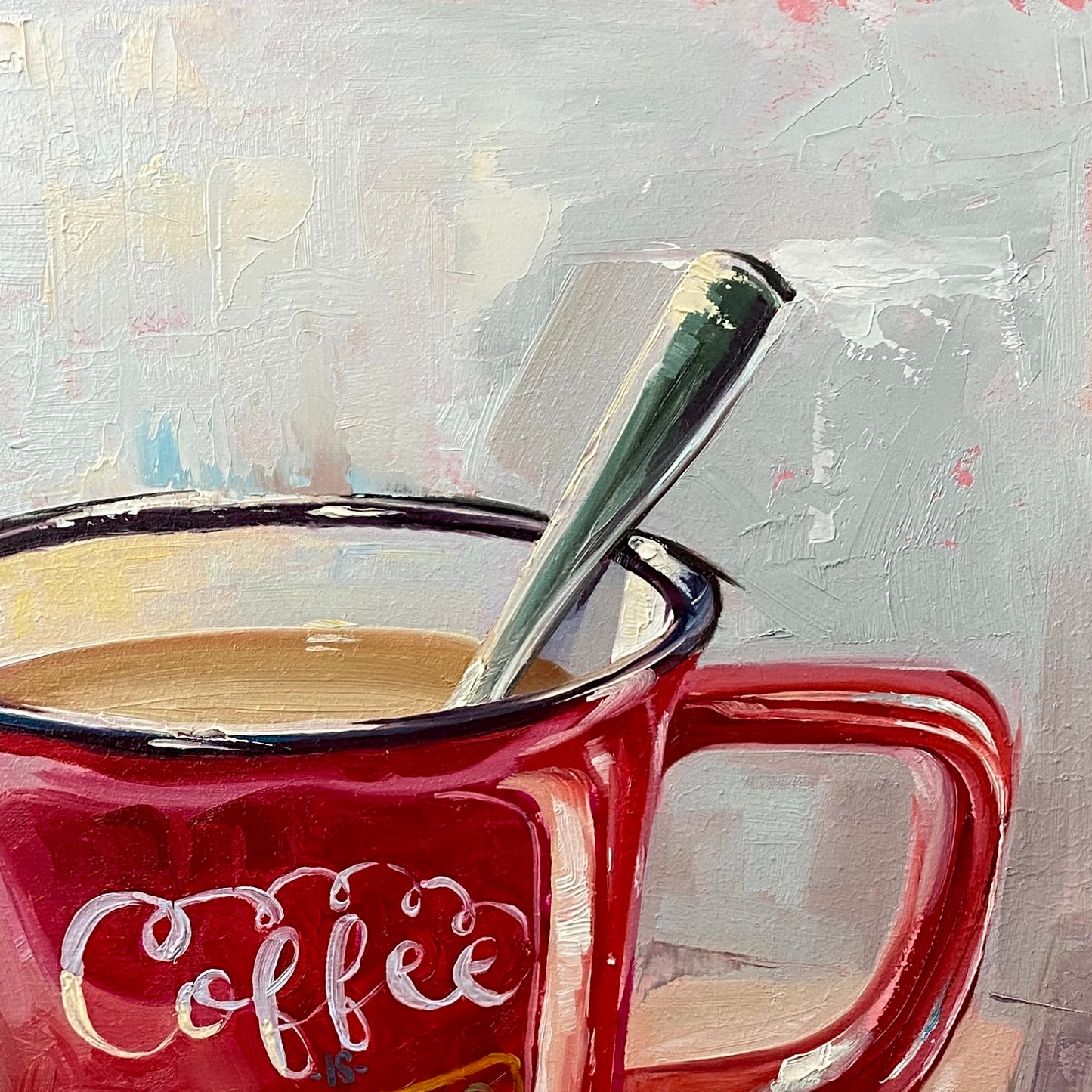 Pintura al óleo de café