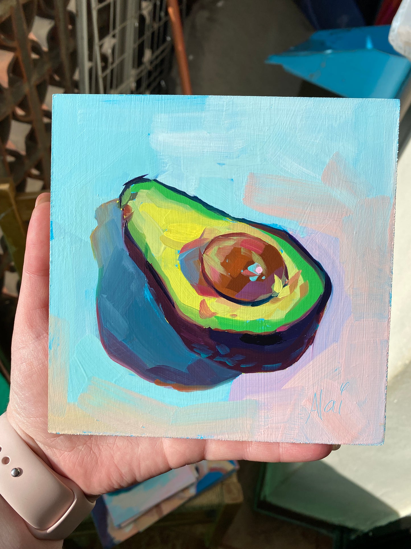 Estudio de aguacate I Pintura al óleo