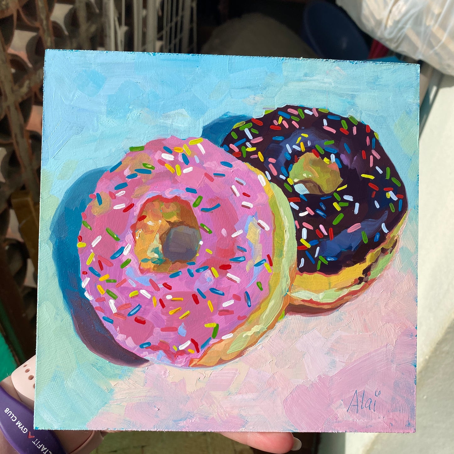 Pintura al óleo Donuts II