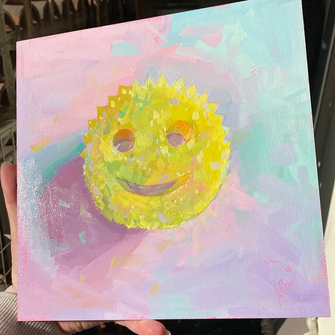 Papá exfoliante - Pintura al óleo original