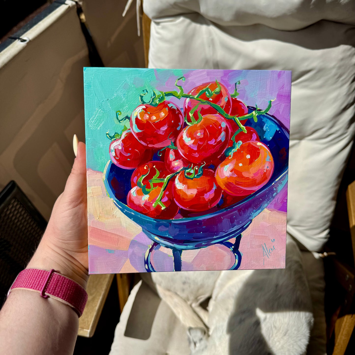 Tomato bowl - Original Oil Painting