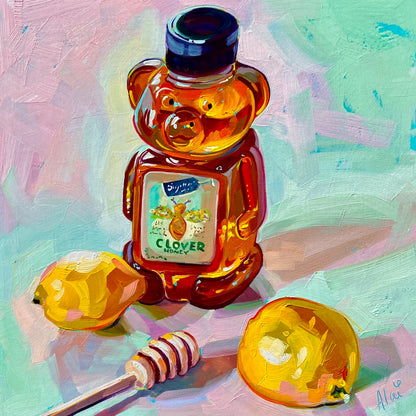 Miel y limones - Pintura al óleo original