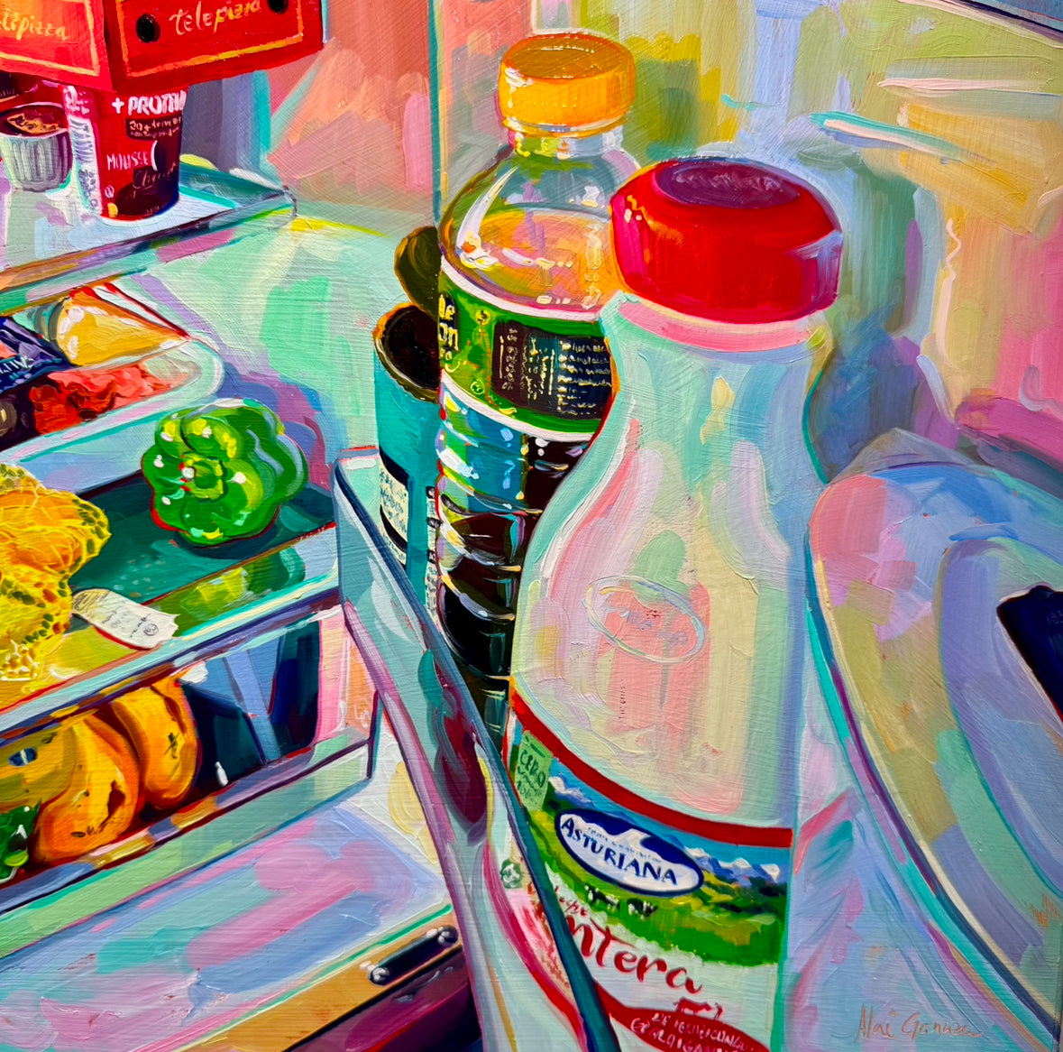 Expanding fridge universe - Original Oil Painting