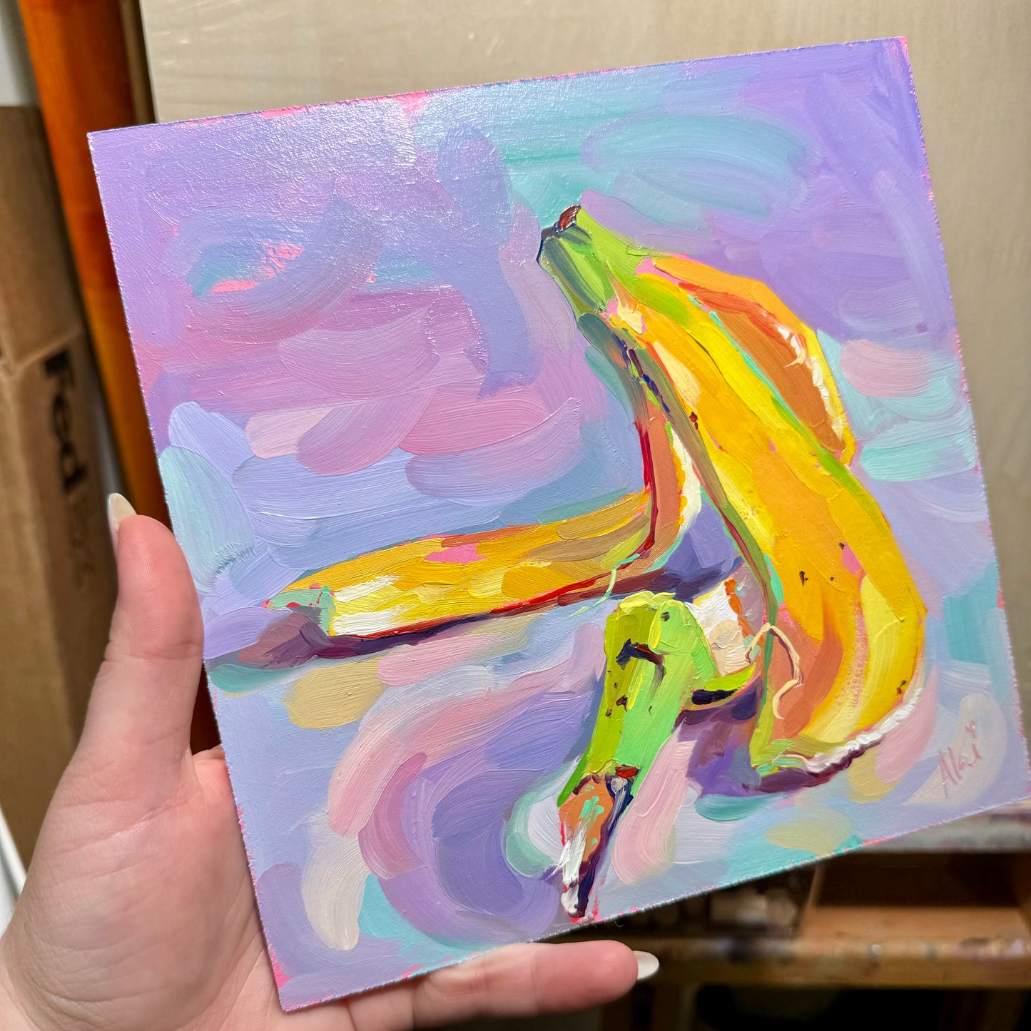 Banana peel - Original Oil Painting
