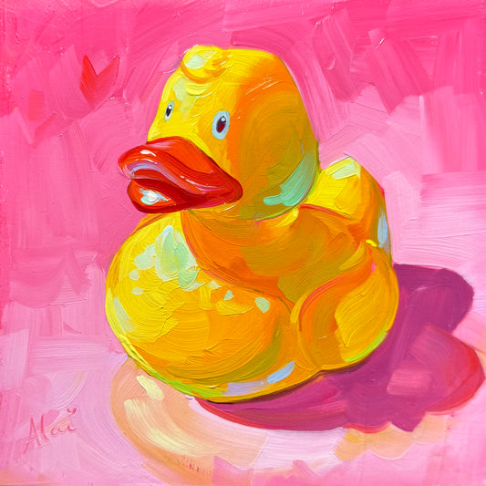 Rubber duck - Original Oil Painting