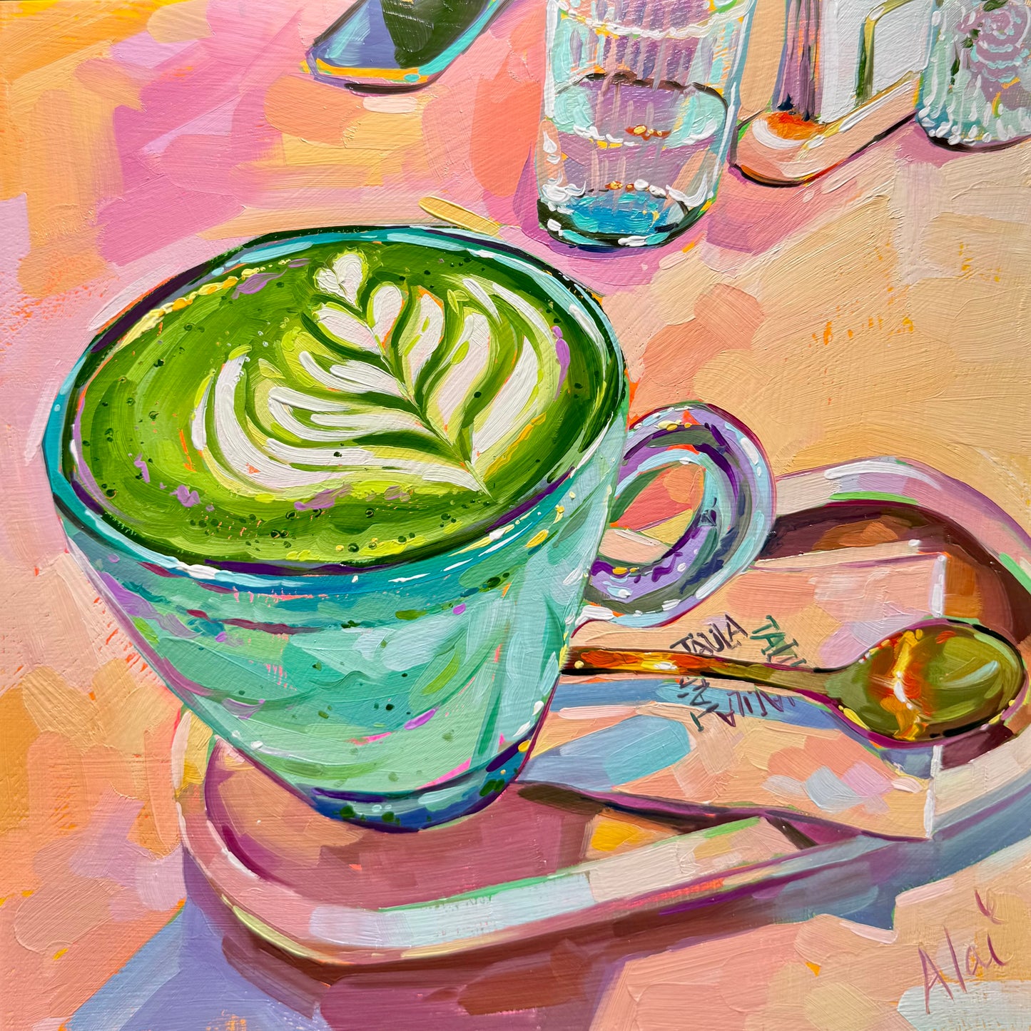 Matcha latte - Original Painting