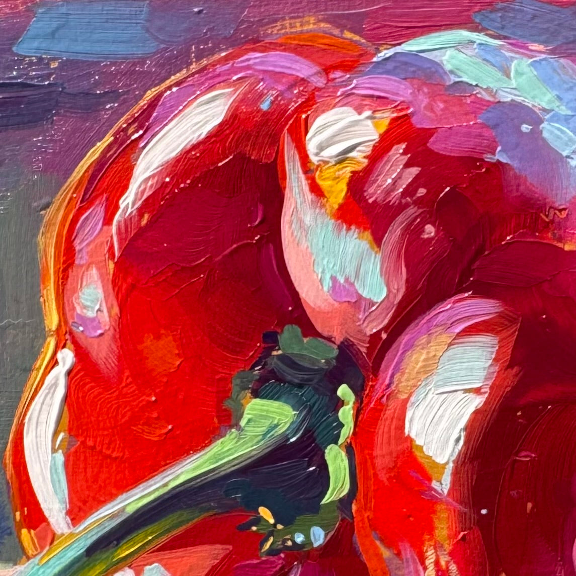 Golden bell pepper - Original Oil Painting
