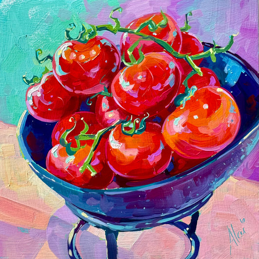 Tomato bowl - Original Oil Painting