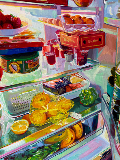 Expanding fridge universe - Original Oil Painting