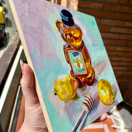 Miel y limones - Pintura al óleo original