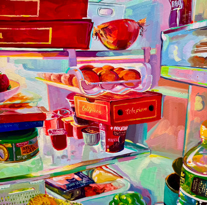 Expanding fridge universe - Original Oil Painting