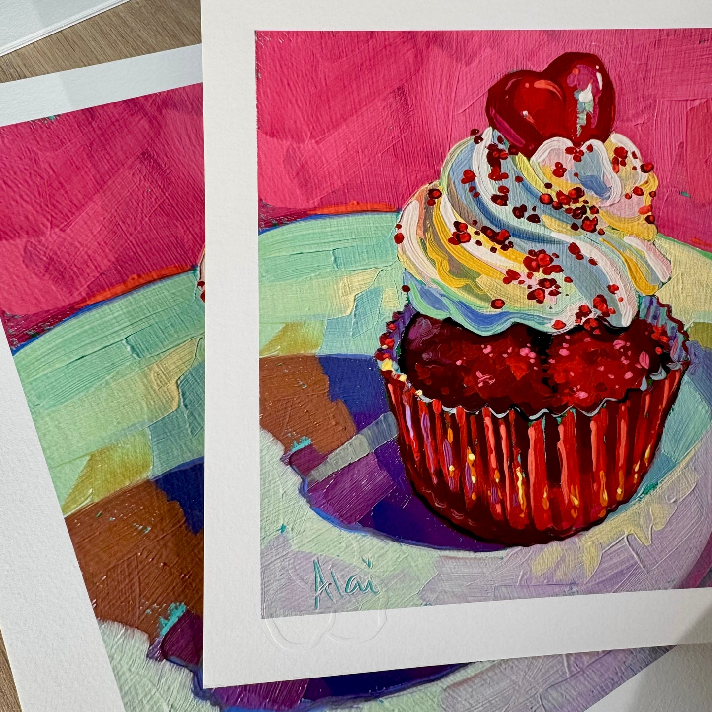 Heart Cupcake - Fine Art Print
