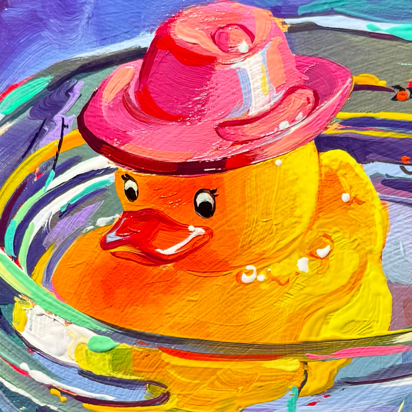 Ducky in a jar - Original Oil Painting
