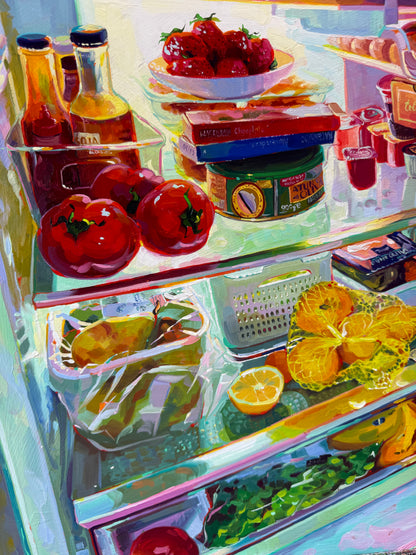 Expanding fridge universe - Original Oil Painting