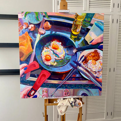 Fast Food - Original Oil Painting