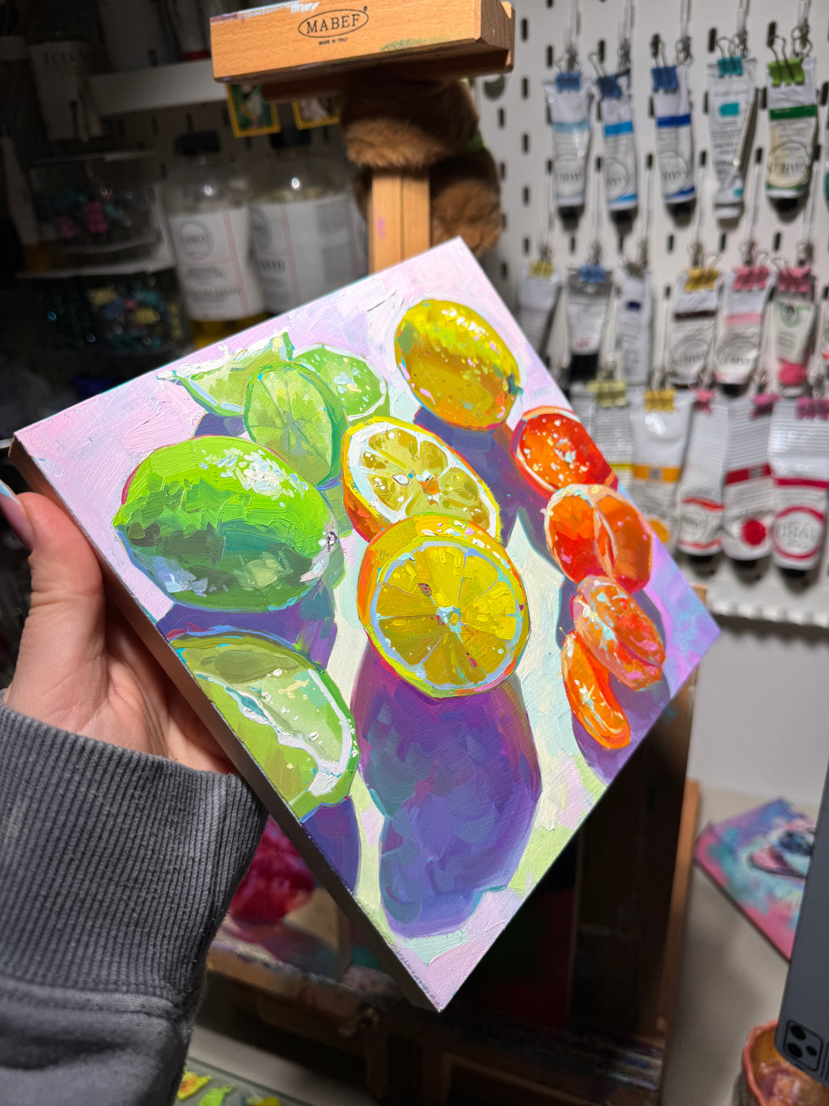 Rainbow citrus - Original Oil Painting