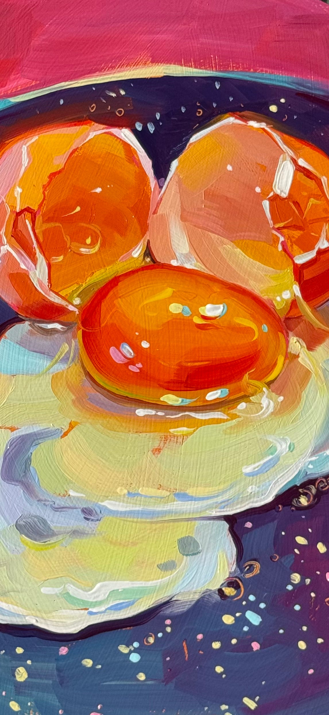 Huevo maldito - Pintura al óleo original