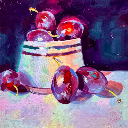 Plums - Original Oil Painting