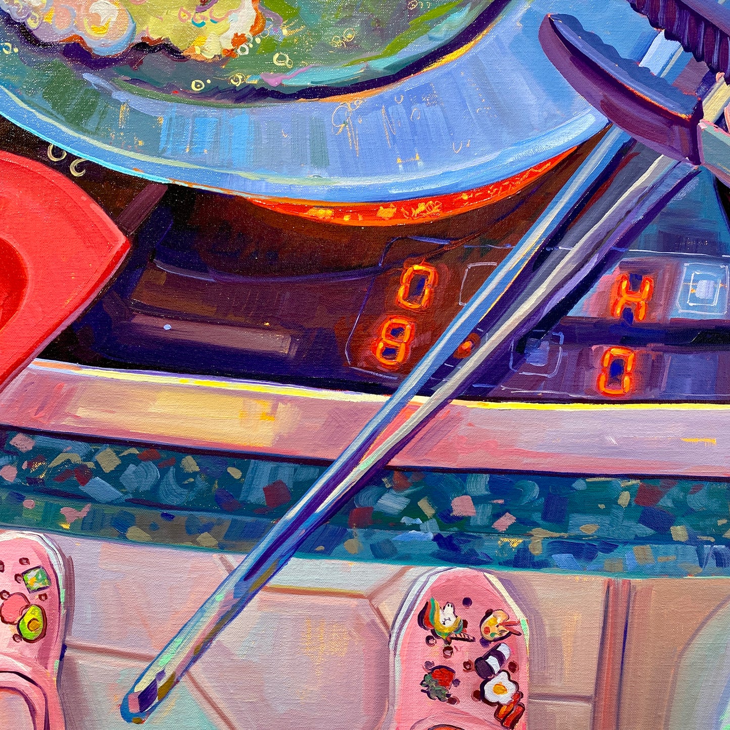 Fast Food - Original Oil Painting