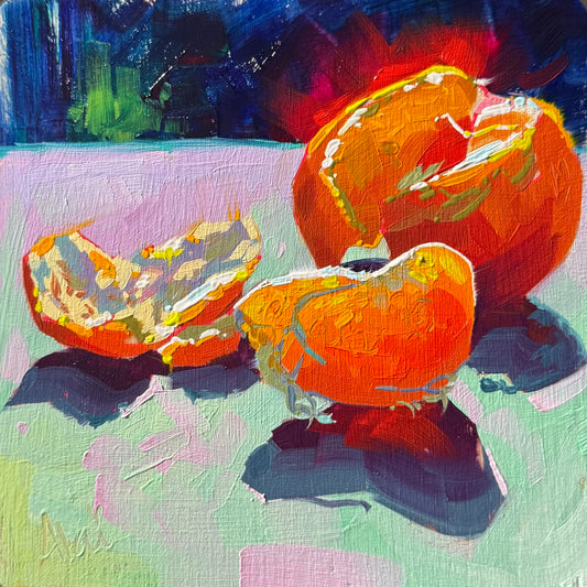 Glowing tangerine - Original Oil Painting