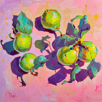 Little pears - Original oil painting