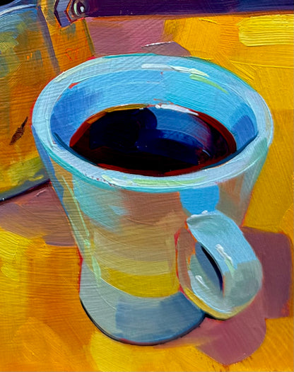 Mocha pot - Original Oil Painting