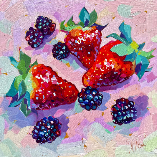 Golden berry mix - Original Oil Painting