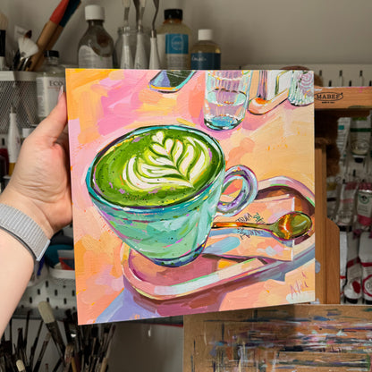 Matcha latte - Original Painting