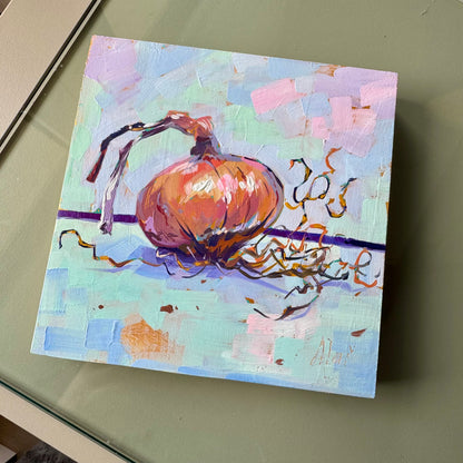 Golden onion - Original Oil Painting